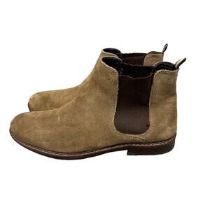 Aiden & Mason Chelsea‎ Boots Mens 10 Taupe Suede Good Pull On Elastic Goring
